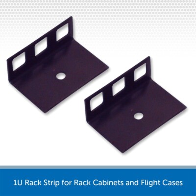 2 x 1U 19 Inch Rack Strip Rails for Rack Cabinets & Flight Cases Pair ...