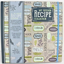 My Kitchen Recipe Collection Book Fill In Pre Outlined Pages Photo Area NEW