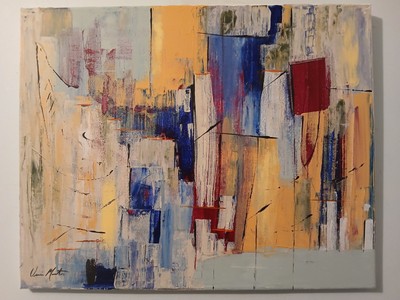 Original Abstract Acrylic Painting On Canvas ''Excuse Me, I Have Something To Say
