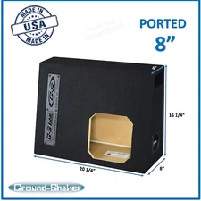 Gmc Sierra Regular Cab 8" Vented Ported Sub Box Enclosure For Kicker Solo Baric