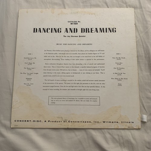 50s Space Jazz The Jay Norman Quintet - Dancing And Dreaming - Vinyl Record - EX - Picture 2 of 4