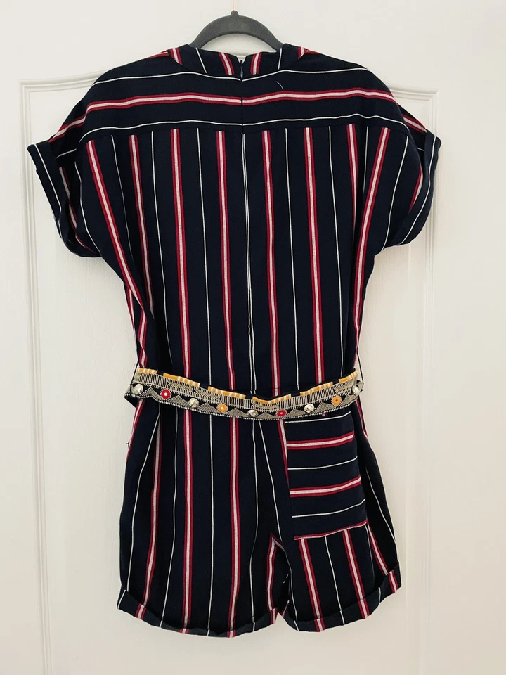 French Connection cotton strip romper 4. orig $158 - Image 4 of 4