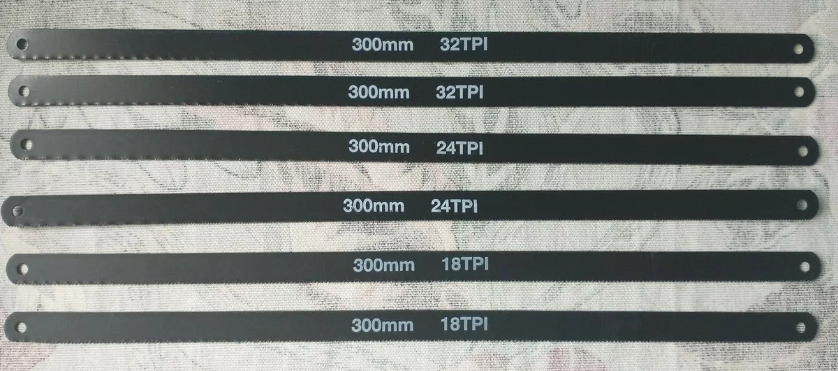 Hacksaw Blade Steel Replacement 300mm British Made 6 Set 18 24 32 TP Aluminium