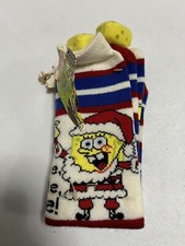 VINTAGE 2005 VIACOM NICKELODEON SPONGEBOB SQUAREPANTS SLIPPER SOCKS Christmas