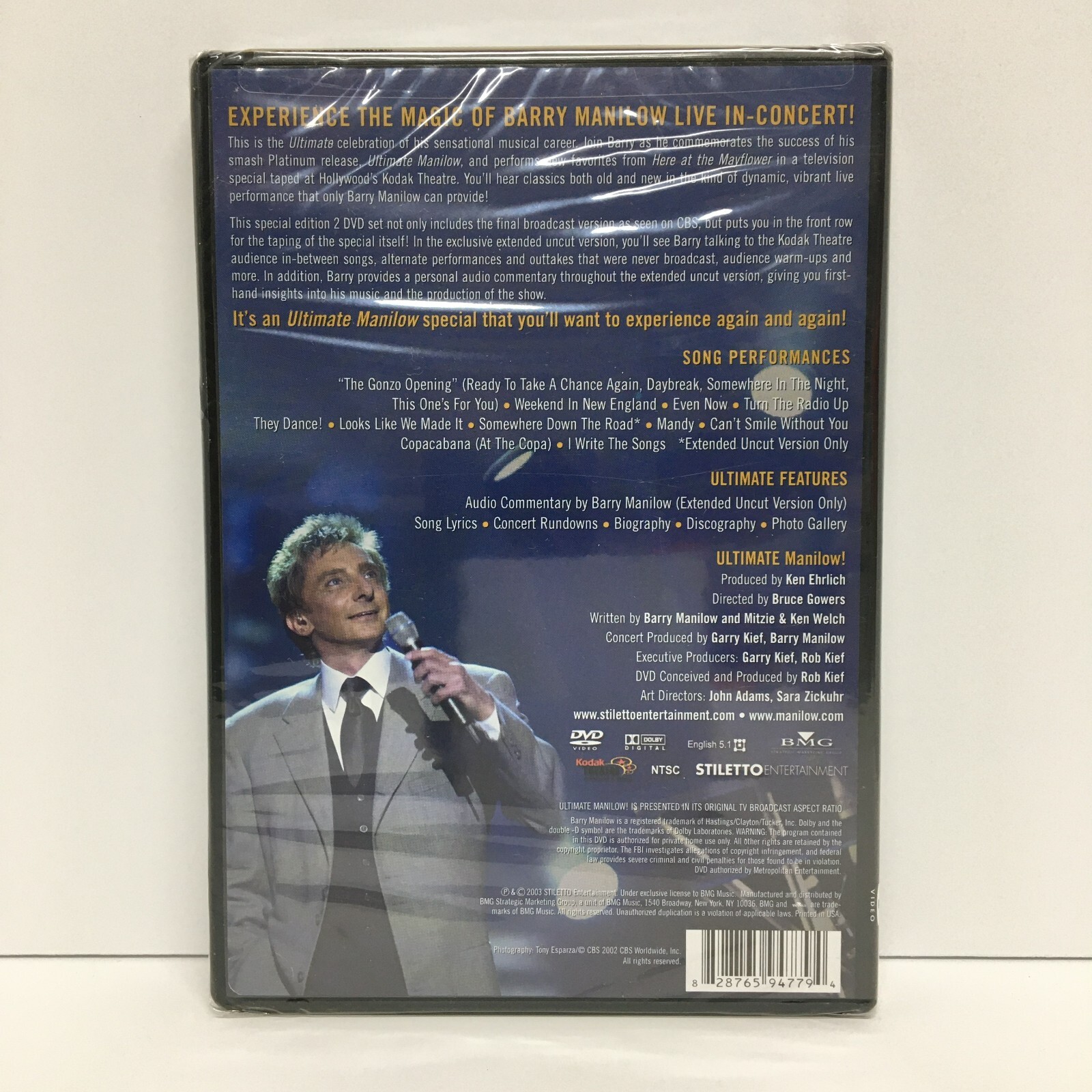 Barry Manilow Ultimate Manilow 2 Dvd Set Ebay