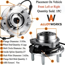 Front Wheel Hub Bearing Assy Fit Chevy Trailblazer GMC Envoy Buick Rainier