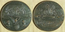 Medal:1893 Columbian Expo Dec. of Independen(Bolderweek)59mm Darkened BZ IRTM764