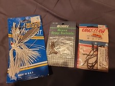 Major Mike Spinnerbait With Snap Swivels And Eagle Claw Hooks Vintage Lot