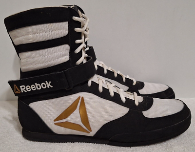 white gold reebok boxing shoes
