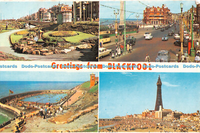 R523141 Greetings From Blackpool Sanderson and Dixon Plastichrome by Colourpictu