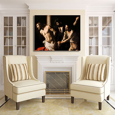 Reproduction Tableau Sur Toile 'Caravage - Le Christ à La Colonne' - Décoration Murale Sur Mesure