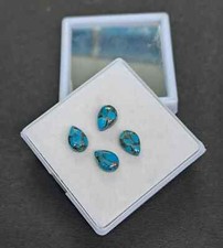  WHOLESALE BLUE COPPER TURQUOISE CABOCHON PEAR SHAPE LOOSE GEMSTONE