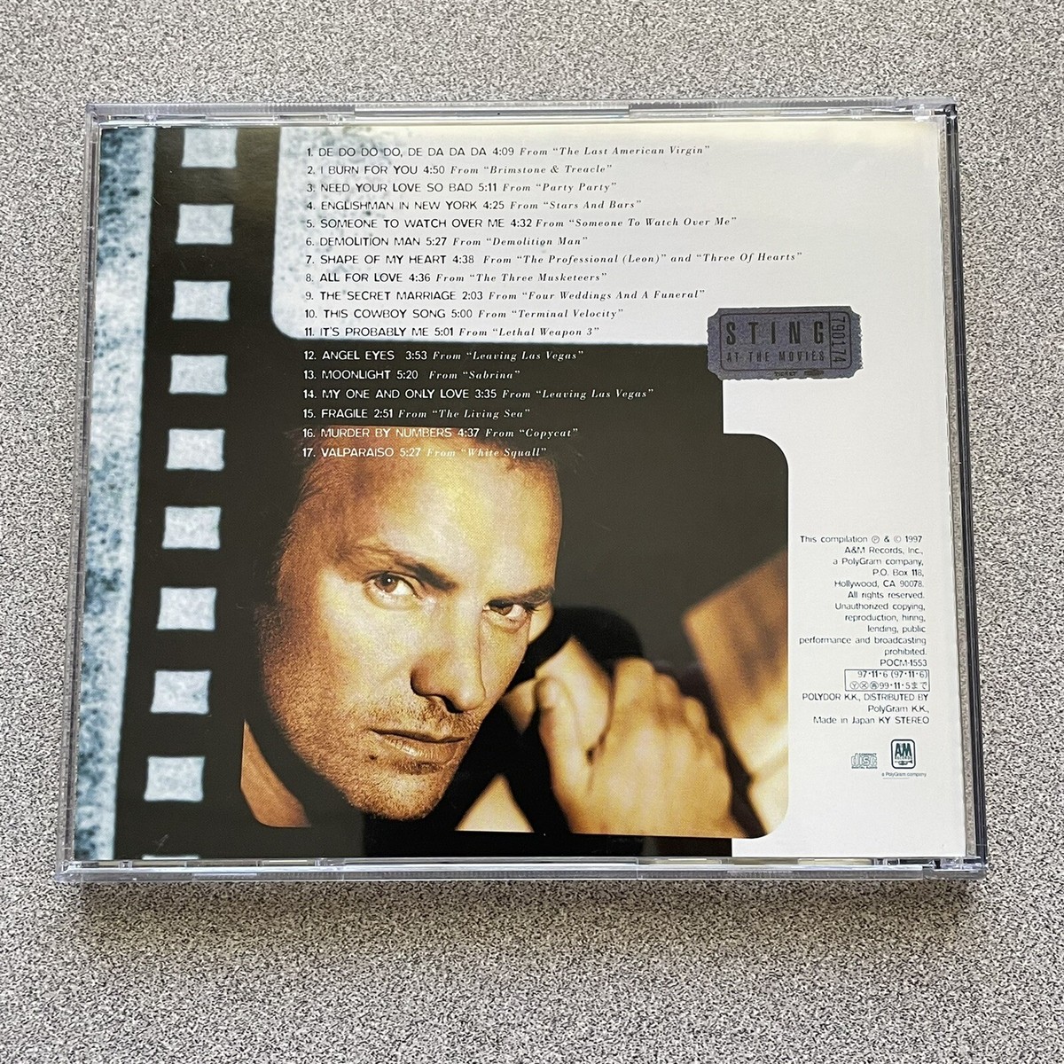 Sting At The Movies CD A&M Records Import Japan POCM-1553 | eBay