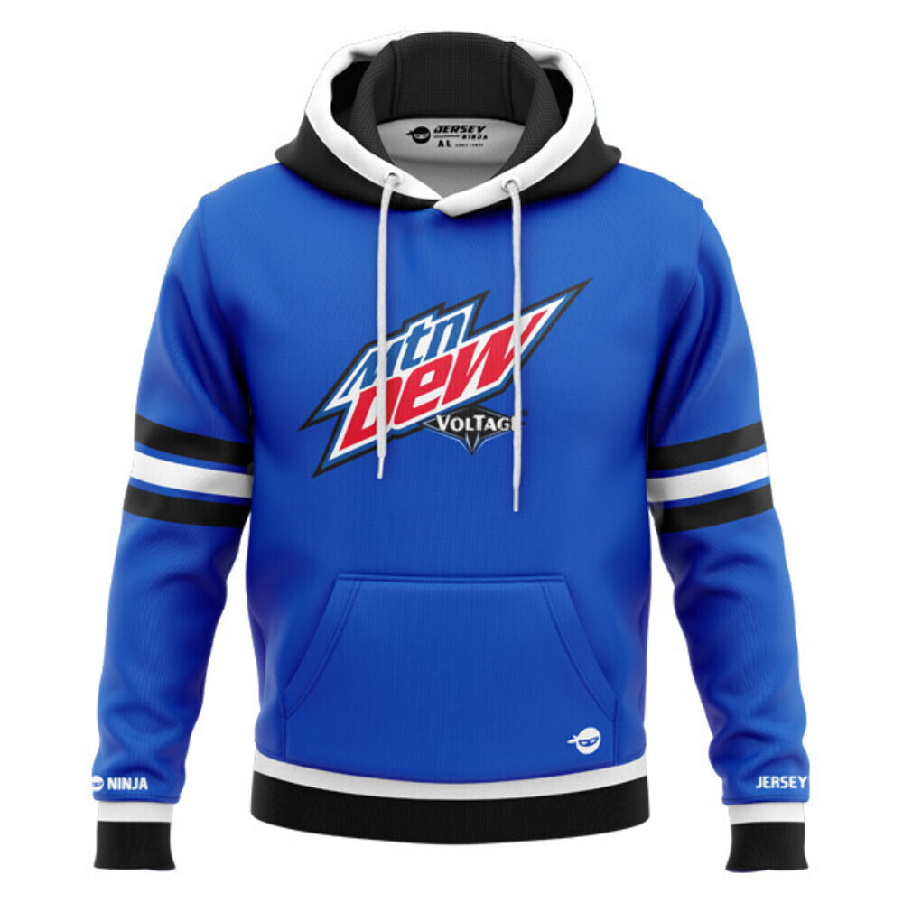 Mountain Dew Voltage Blue Performance Hoodie | eBay