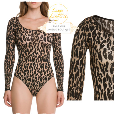 LEO SHEER OPAQUE STRING BODY Wolford S fairly light black Animalisch Transparent