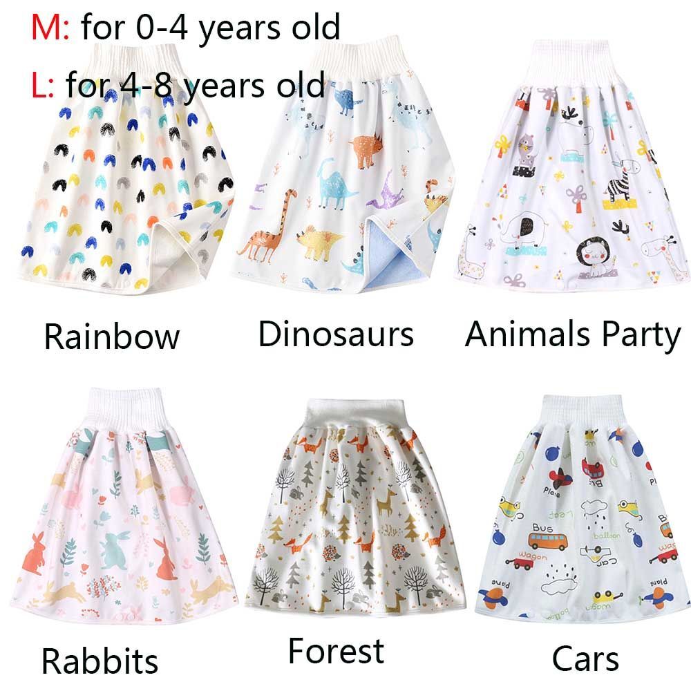 Childrens Diaper Skirt Shorts Cotton Bamboo Fiber Toilet Training Pants