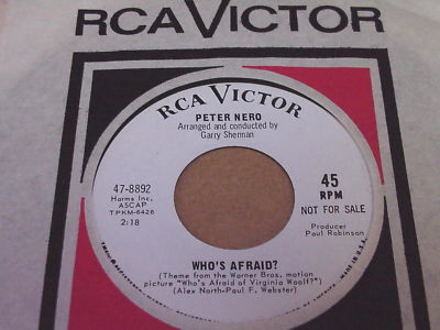 Peter Nero - Who's Afraid / Born Free 45 - RCA Victor