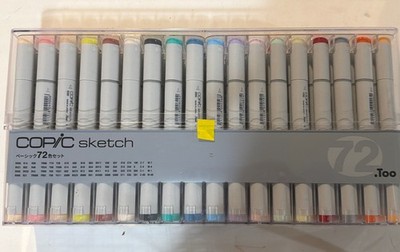 Copic Sketch Marker 72 Color BASIC Set Artist Markers JAPAN BRAND EUC