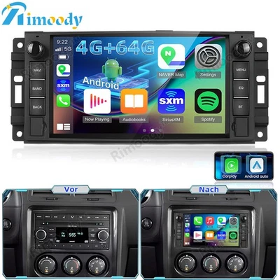 RIMOODY 4+64GB Carplay Für Dodge Challenger 2009-2014 Andorid 15 Autoradio GPS NAVI WIFI