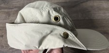 The Tilley Cap Beige Endurables Cap Khaki Sun Hat UV Protection Flap - Size S/M