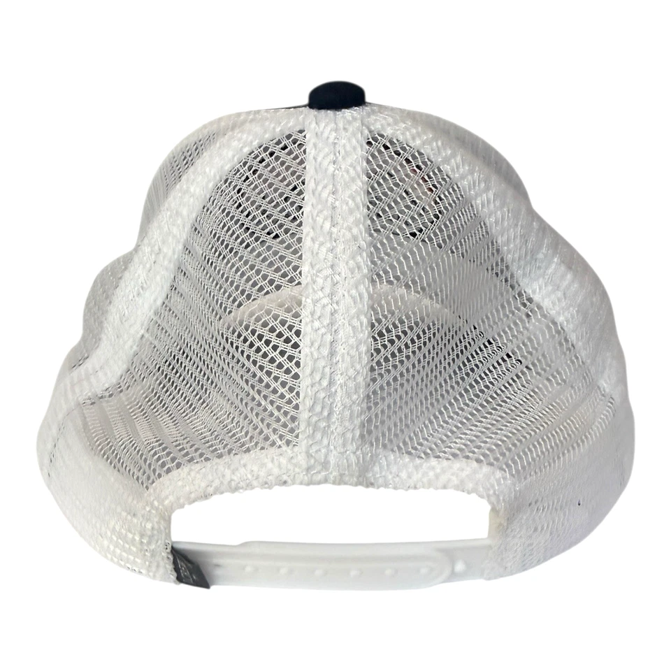 Sombrero J Crew Niños XS-S Azul y Blanco Camionero’s Snap Back Mountain View Malla Foto 4 de 4