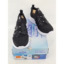 Skechers Ultra Flex 3.0 Sweet Ties Kids 4.5 Black Slip On Sneakers -New