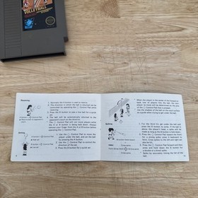 NES Black Box Volleyball 3 Screw Variant Cartridge & Instruction Manual Nintendo