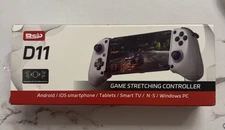 BSP D11 Telescopic Game Controller RGB Light Mobile Phone Gamepad withTurbowhite