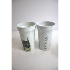 Vintage Batman Graphic Tumbler Cups Set of 2 DC Comics Collectible Drinkware