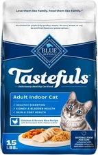 Blue Buffalo Tastefuls Natural Dry Food for Adult Indoor Cats 15-lb