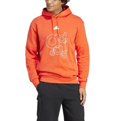 Adidas Sweat à Capuche pour Homme Graphic Print Fleece Rouge - Photo 1/4