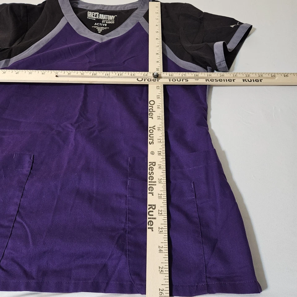 Conjunto Médico Grey's Anatomy by Barco Para Mujer M Púrpura Cuello en V Top Pantalones Uniforme Foto 3 de 4