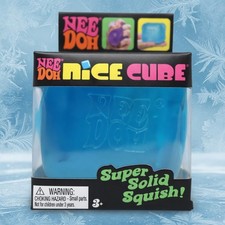 Nee Doh Nice Cube - Super Solid Squish  Blue - Brand New/Factory Sealed 