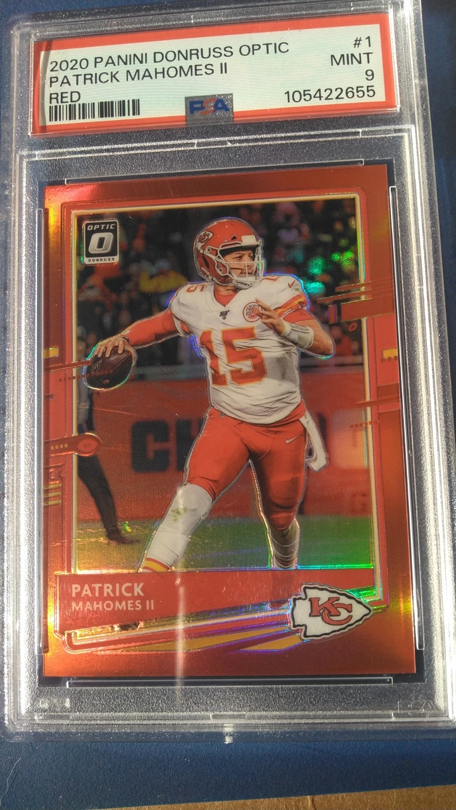 Patrick Mahomes trading card
