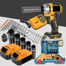 1000NM 3.0ah Battery Cordless Electric Impact Wrench Gun 1/2'' High Power Driver
