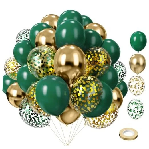 TOYVENTURES Festone Compleanno Verde Tema Giungla – 13 Pezzi Con Scritta Happy Birthday – Riutilizzabile Per Decorazioni Feste