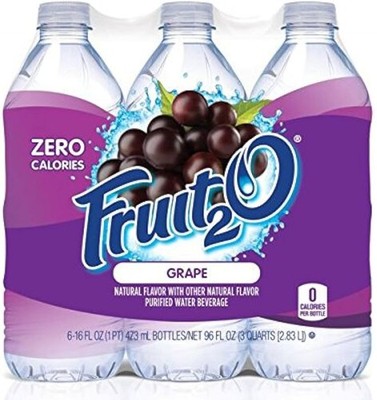 Fruit2O Zero Calorie Flavored Water Grape 6 bottles (Pack of 04)