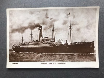 Alte Postkarte SS Sachsen Cunard Reedereien