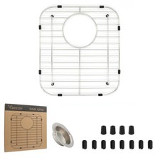 Kitchen Sink Grid 11-3/4" x 12-1/4"- Heavy Duty Kitchen Sink Protector with B...