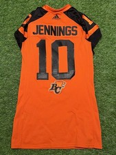 Team Issued Adidas Jonathon Jennings BC Lions CFL Football Jersey Sz 42