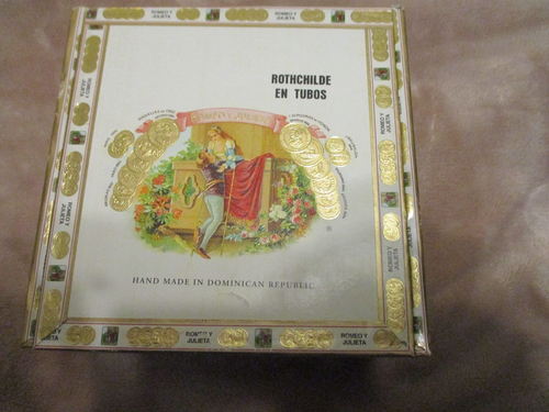 Romeo y Julieta Romeo's Court Empty Wood Cigar Box 6.25" x 5" x 2.25" FREE SHIP