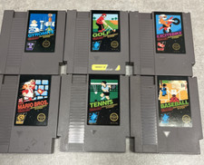 NES Game Lot Mario Tennis Baseball Excitebike Baseball Golf Gyromite