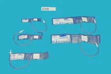 Set of 5 size Single Hose CLEAR Soft veterinary NIBP BLOOD PRESSURE CUFF  