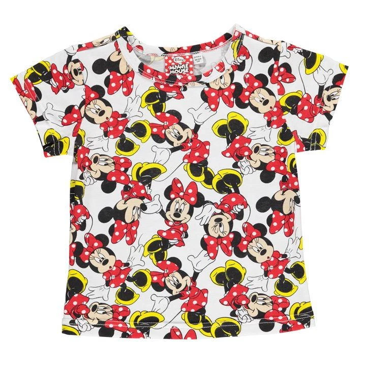 DISNEY Minnie Mouse: Beautifull Imprimé T Shirt, 2 /3,3/4,5 /6,7/ 8, Neuf Avec - Photo 1/1