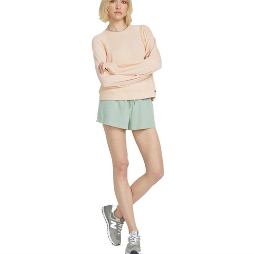 NWT Volcom Lived in Lounge Lil Frenchie Raglan Sweathshirt Top-Sandstorm - Picture 2 of 13