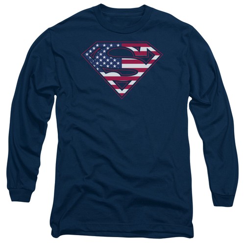 Superman US Shield Licensed Adult T-Shirt - Picture 3 of 15