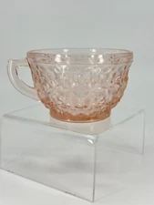 Vintage Jeanette Glass Holiday Pink Buttons and Bows Tea Coffee Cup REPLACEMENT