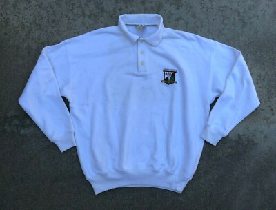 Pull Vintage Aeropostale Homme – Bleu, Blanc, Noir, Taille L, Coton, Fabriqué Aux USA