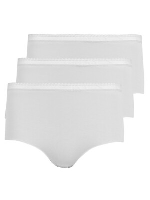 Nina von C. Simply 74 160 950 0 3er Pack Damen Taillenslip in Schwarz und Weiss
