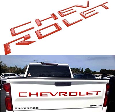 ABS Inserts Tailgate Letters For 2019-2024 Chevrolet Silverado 1500 2500 3500 X1